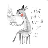 Card - I Love Tea S by Binny Talib