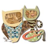 Card - Owl & Cat by Bronwyn Seedeen