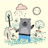 Card - Cute Animals - 100mm x 100mm