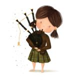 Card - Bagpipe Player by Caroline McPherson