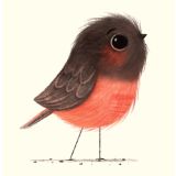 Card - Red Bird by Caroline McPherson