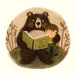 Card - Bear Reading To Boy by Caroline McPherson