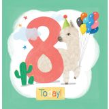 Card - Lama Is Eight Today by Cat MacInnes