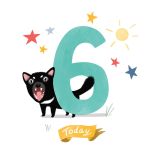 Card - Tasmanian Devil Is Six by Cat MacInnes