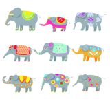 Card - S Dressed Up Nine Elephants by Cat MacInnes