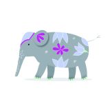 Card - S Purple Elephant by Cat MacInnes