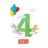 Card - Rabbits Four Today by Cat MacInnes