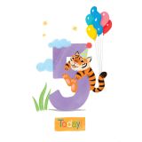 Card - Tiger Is Five Today by Cat MacInnes