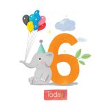 Card - Elephant Is Six Today by Cat MacInnes