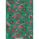 Wrapping Sheets - Eucalyptus On Green by Cat MacInnes