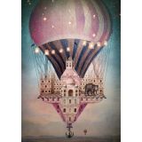 Card - Air Balloon Holding Mansion by Catrin