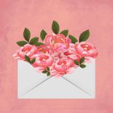 Card - Pink Floral Envelope by Deb Hudson