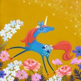 Card - Blue Unicorn by Deb Hudson