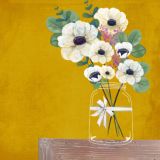 Card - White Anemones by Deb Hudson