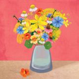 Card - Grey Vase by Deb Hudson
