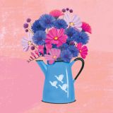 Card - Blue Dove Vase by Deb Hudson