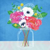 Card - Clear Vase, Big Blooms by Deb Hudson
