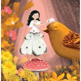 Card - Girl Crowning A Bird by Deb Hudson