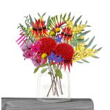 Card - Native Flowers In A Clear Vase by Deb Hudson