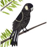 Card - Yellow-tailed Black-Cockatoo by Deb Hudson