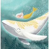 Card - Whale & Yellow Tailed Mermaid by Deb Hudson