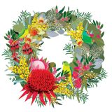 Card - Native Australian Wreath by Deb Hudson