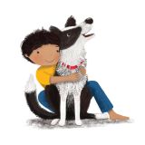 Card - Border Collie and Boy by Deb Hudson