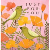 Card - Birds & Flowers Just For You by Deb Hudson
