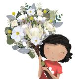 Card - White Native Bouquet by Deb Hudson