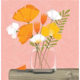 Card - White & Orange Blooms by Deb Hudson