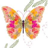 Card - Peach Butterfly by Deb Hudson