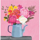 Card - Flowers In Watering Can by Deb Hudson
