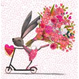 Card - Scooter Flower Delivery S by Deb Hudson