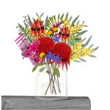 Card - Native Flowers In A Clear Vase S by Deb Hudson