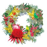 Card - Native Australian Wreath S by Deb Hudson