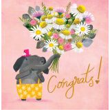 Card - Elephant Congrats S by Deb Hudson