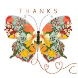 Card - Butterfly Thanks S by Deb Hudson