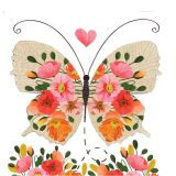 Card - Poppy Butterfly S by Deb Hudson