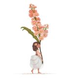Card - Fairy Holding Flower Stem by Deb Hudson