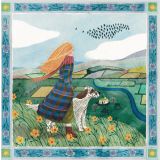 Card - Girl & Dog Countryside by Elisabeth Dorrian