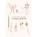 Card - My Partner in Wine & Always a Good Time by Duchess Plum