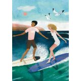 Card -Surfers by Elisabeth Dorrian