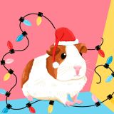 Card - Festive Hampster by Emma Whitelaw