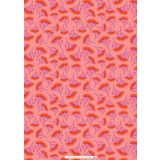 Wrapping Sheets - Orange On Pink by Emma Whitelaw