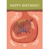 Card - Happy Birthday Armadillo by Emma Whitelaw