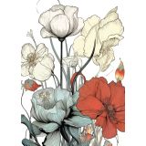 Card - Green, Red & White Poppies by Studio Nuovo