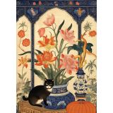 Card - Cat Near Flowers by Studio Nuovo