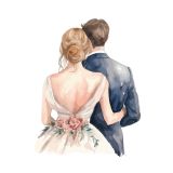 Card - Floral Bride & Groom by Studio Nuovo