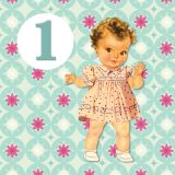 Card - Vintage Dolls - 140mm x 140mm