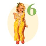 Card - Vintage Dolls - 140mm x 140mm